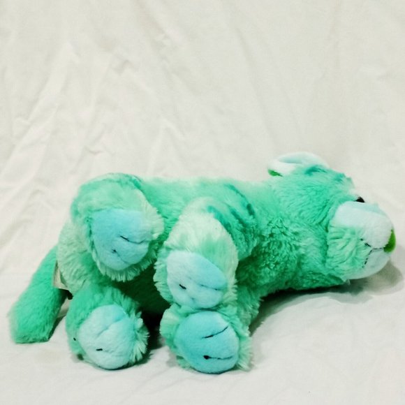 Tiger Cub Mint Green Plush Stuffed Animal 12" Wild Republic 2015 Toy Big Cat - Picture 7 of 9